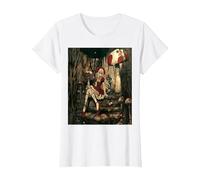 Alice im Wunderland Rotkäppchen Anime Fantasy T-Shirt, Damen, Weiß, 3XL