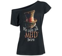Alice im Wunderland We Are All Mad Here T-Shirt schwarz in M