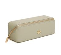 Alice Wheeler London Bee Mini Makeup Train Case - Compact Concertina Faltbarer Beauty Organizer mit Goldbiene & Reißverschluss - Reisefreundlich - 20 x 7,5 x 7,5 cm - Schwarz, pistazie, S