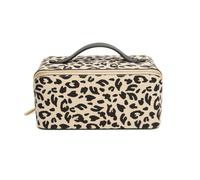 Alice Wheeler London Leopard Print Train Case Beauty Organizer mit Innentaschen, 24 x 12 x 12 cm