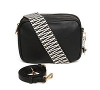 Alice Wheeler Soho Kamera Crossbody Bag - Doppelte Reißverschlussfächer, 2 verstellbare Riemen, Gold Bee Charm - Stilvolle Kunstleder Handtasche für Alltag - 23 x 16 x 8,5 cm