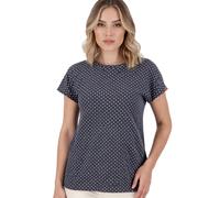 ALIFE AND KICKIN Amelie Damen Baumwoll-T-Shirt Sommer Oberteil mit Punkten 34256952 Dunkelblau/Beige XS