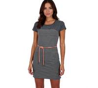 ALIFE AND KICKIN ClarissaAK B Damen Sommer-Kleid mit tonaler Taillenkordel Mini-Kleid Baumwoll-Kleid 58427169 Grau M