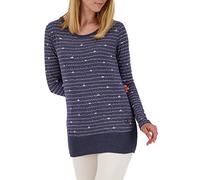 ALIFE and Kickin ConnyAK B Longsleeve Damen Longsleeve Bequemes Langarmshirt für Frühling & Herbst Weich & Atmungsaktiv Perfekt für Übergangszeiten Marine Melange M