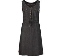 Alife and Kickin Damen DorisAK DNM Dress Kleid Damenkleid Jeanskleid Freizeitkleid Sommerkleid XS-XXXL, Black Denim, XL
