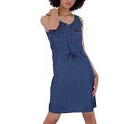 Alife and Kickin Damen DorisAK DNM Dress Kleid Damenkleid Jeanskleid Freizeitkleid Sommerkleid XS-XXXL, Dark Denim, XL