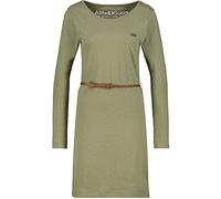 Blusenkleid ALIFE & KICKIN "Damen EllinAK A", Damen, Gr. M, Normalgrößen, grün (dust melange), 65% Baumwolle, 35% Polyester, Kleider Blusenkleid (96739532-M) dust melange