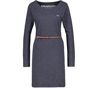 Blusenkleid ALIFE & KICKIN, Damen, Gr. S, Normalgrößen, blau (marine melange), 65% Baumwolle, 35% Polyester, Rundhals, Kleider Blusenkleid (76532946-S) marine melange