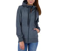 ALIFE and Kickin YasminAK A Hooded Sweat Jacket - Damen Sweatjacke - Kapuzenjacke mit Reißverschluss - Perfekt für kalte Tage - Zipper Jacke für Herbst & Winter Marine S