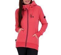 ALIFE and Kickin YasminAK A Sweatjacket - Damen Sweatjacke - Kapuzenjacke mit Reißverschluss - Kurze Zipper Jacke für Herbst & Winter Coral S