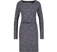 Blusenkleid ALIFE & KICKIN "EllinAK B Longsleeve Dress Damen Langarmkleid, Kleid" Gr. XS, Normalgrößen, blau (marine melange) Damen Kleider (81941619-XS) marine melange