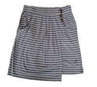 alife & kickin Damen Maxirock, Herzen-Muster, Hohe Taille, Viskose, Handwäsche (DE/NL/SE/PL, Alphanumerisch, L, Regular, Regular, Blau)