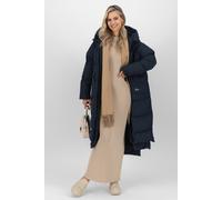 ALIFE and Kickin RihannaAK A Puffer Coat - Winterjacke Damen, Warm Gefütterte Steppmantel mit Kapuze, Modische Lange Puffer Jacke in Daunenoptik, Damen Winterjacke, gefütterte Jacke Marine L