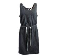 alife & kickin Kleid Jeanskleid DOJO-45 Damen, Ärmellos mit Kordelzug, Dunkelgrau Gr. XL