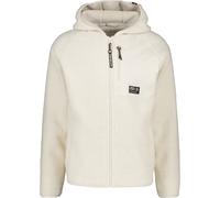 Kapuzensweatjacke ALIFE & KICKIN "Herren HaraldAK G", Herren, Gr. S, weiß (chalk), 100% Polyester, Sweatjacken, Weiche, warme Teddy Jacke mit großer Kapuze und Fleece-Innenfutter (27752432-S) chalk