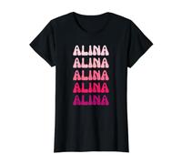 Alina First Name Minimalist Design Preisgünstiges Grafik-T-Shirt, Damen, Schwarz, XL