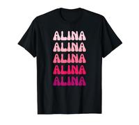 Alina First Name Minimalist Design Preisgünstiges Grafik-T-Shirt, Herren, Schwarz, XL