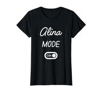 Alina-Modus: EIN Name Preisgünstiges Grafik-T-Shirt, Damen, Schwarz, XL