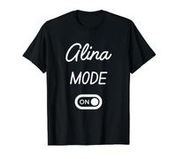 Alina-Modus: EIN Name Preisgünstiges Grafik-T-Shirt, Herren, Schwarz, XL