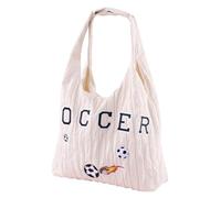 ALINUOYQ Canvas-Einkaufstasche, multifunktionale Einkaufstasche for Damen (weißer Fußball) (Stil 3)