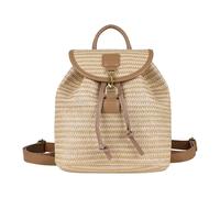 ALINUOYQ Straw Backpack for Women Drawstring Bohemian Summer Beach Backpack Rattan Woven Backpacks for Travel Vacation