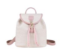 ALINUOYQ Straw Backpack for Women Drawstring Bohemian Summer Beach Backpack Rattan Woven Backpacks for Travel Vacation