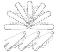 Alipis 10 Stück Sicherheitsbroschen Metall Kiltnadeln mit 5 Löchern 5cm Lange Pullovernadeln zum Basteln und Nähen Wiederverwendbare Dekorative Kleidungsnadeln für Selbstgemacht Schmuck