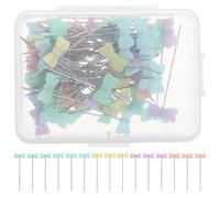 Alipis 100 Stück Bunte Schmetterlingskopf Stecknadeln aus Kunststoff und Stahl Gerade Nähnadeln für Basteln Quilten und Hochzeitsblumen Nähzubehör zum Fixieren und Markieren