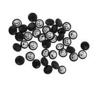 Alipis 100 Stück Lederknöpfe in Schwarz für Kleidung und Schals 18l 11,5mm Einfaches Design Kreative Selbstgemacht Nähzubehör für Handarbeiten und Dekoration