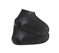 Alipis 2 Paare wasserdichte rutschfeste Silikon Überschuhe Verschleißfest Outdoor Schuhschutz für Damen und Herren Regen Schneeschutz Schwarz