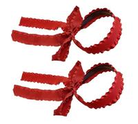 Alipis 2 Stück-pack Damen Haarbänder Rot mit Schleife Leichtes Stoff Haarband für Kinder und Erwachsene Flexibler Haarreifen als Haarschmuck für Alltag und Party