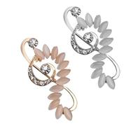 Alipis 2 Stück pack Halskettenanhänger und Pulloverbrosche mit Musiknoten Design aus Legierung und Strass Modische Accessoires für Kleidung Einfach zu Tragen