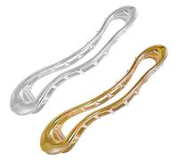Alipis 2 Stück pack Metall Bananenclips Haarspangen für Damen Robustes Haarstyling Tool für Dicken und Feinen Pferdeschwanz Silber und Goldfarben