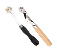 Alipis 2 Stück Präzises Nähwerkzeug mit gezacktem Kopierrädchen und spitzem Markierungsrad aus rostfreiem Edelstahl komfortabler Holzgriff für Schnittmuster und Nahtzugaben beim Nähen