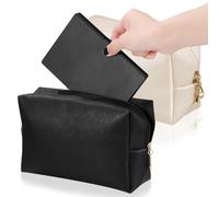 Alipis 2 Stück PU Kosmetiktasche Groß Wasserabweisend Leichte Schminktasche für Reisen Kulturbeutel Make up Organizer Flexibel Vielseitig für Damen und Herren Alltag und Urlaub Geeignet