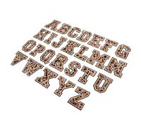 Alipis 26 Stück Teiliges Leopard Chenille Buchstaben Aufnäher Bunte Gestickte Patches zum Aufbügeln oder Annähen Dekorative Stoffapplikationen für Kleidung Taschen Schuhe und DIY