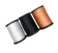 Alipis 3 Rollen Nähgarn in Schwarz Weiß Braun Gewachster Schusterfaden für Hand und Maschinensticken mit Hoher Reißfestigkeit und Glanz für Vielseitiges Zubehör