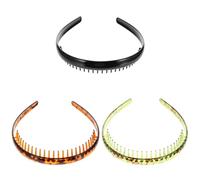 Alipis 3 Stück-pack Rutschfeste Kamm Stirnbänder aus Kunststoff für Frauen Einfaches Design Fester Halt als Stylisches Haarzubehör den Alltag