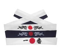 Alipis 3 Stück Pack Waschbare Japanische Stirnbänder aus Polyester mit Einfachem Design Wiederverwendbar für Kochen und Karate Training