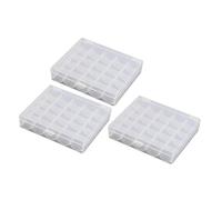 Alipis 3 Stück Transparente Bobbin Aufbewahrungsbox Fächer Nähmaschinen Spulen Organizer Leichter Aufbewahrungsbehälter mit Sicher Verschließbarem Deckel für Handarbeiten und Reisen
