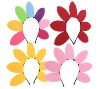 Alipis 4 Stück Sonnenblumen Haarband für Paare Boho Festival Stirnband zum Valentinstag Geburtstags und Party Haarschmuck