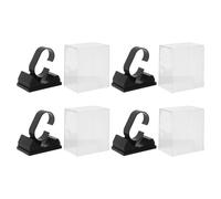 Alipis 4stücke Transparente Kunststoff Uhrenboxen Einzelner Uhrenorganizer Robust Stilvoll Klar Vielseitig für Herren Damen Schmuckarmband Aufbewahrung und Präsentation