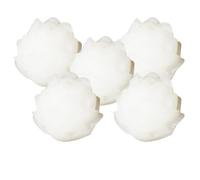 Alipis 5 Stück Selbstgemacht Buddha Perlen 20 22Mm Lotus Geschnitzt Buddhistisches Schmuckzubehör Weiß Langlebig und Vielseitig für Armbänder Halsketten