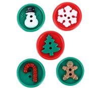 Alipis 50 Stück Flache Weihnachtsknöpfe aus Kunstharz in Verschiedenen Farben Leichte und Umweltfreundliche Zierknöpfe zum Basteln für Selbstgemacht Projekte Zufälliger Zufälliger Stil
