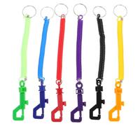 Alipis 6 Stück Teiliges Kunststoff schnellverschluss Schlüsselanhänger mit Federclip Karabinerhaken in Farben für Schlüssel Rucksack Outdoor Wandern und Vielseitigen Einsatz