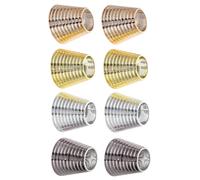Alipis 8 Stück Haargummi Spiral Haarspangen mit Haargummihalter Rutschfest für Haardicken Pferdeschwanz Haarbandmanschetten in Gold Roségold Schwarz Silber