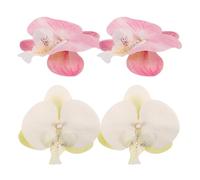 Alipis Blumen zum Anstecken Dekorative Schuhclips 2 Paar für Schuhe aus Kunststoff mit Schmetterlings Orchidee für Sommerfest und Strandurlaub