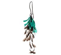 Alipis Boho Feder Stirnband Damen Geflochtenes Haarband Plume Kopfschmuck Vintage Handgefertigt Festival Kostüm Zubehör Grün