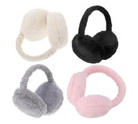 Alipis Faltbare Ohrenwärmer Verstellbare Warme Ohrenschützer aus Plüsch 4 Stück-pack Weiches Bequemes Ohrenschützer Stirnband für Damen und Mädchen für Winter und Skifahren
