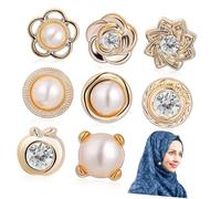 Alipis Hijab Magnete 8 Stück Magnetische Anstecknadeln in Unterschiedlichen Größen ohne Nähen Langlebiges Material für Frauen und Vielseitige Einsatzbereiche Wie Festlichkeiten und Büro